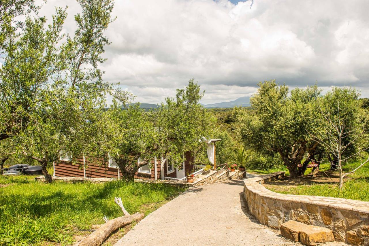 Hakuna Matata Holidays Wooden Lodge With Airco & Pool In Greek Olive Grove Methoni  Extérieur photo